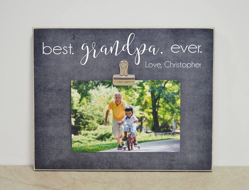 Cadeau de Cadre Photo Personnalisé Pour Grand-Père {Best. Papi. Jamais.} Cadre Personnalisé, Cadeau 