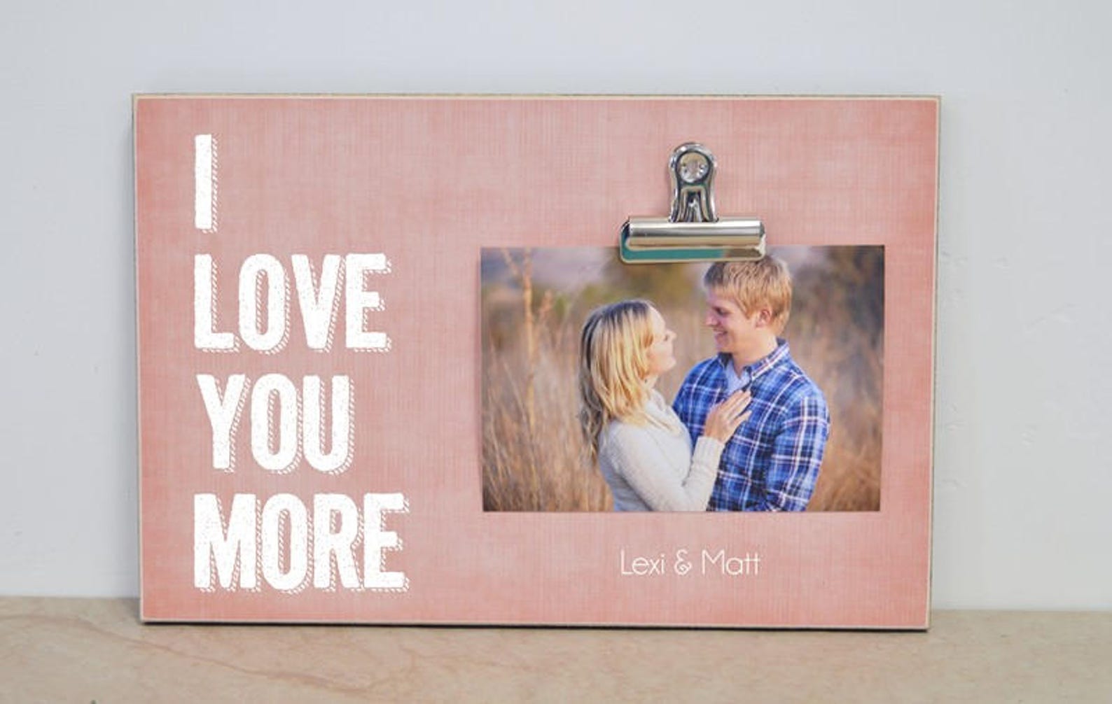 I LOVE YOU More Picture Frame Valentines or Anniversary Gift Etsy