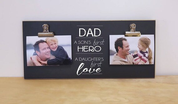 Photo Frame for Dad A Son's First Hero Daughter's | Etsy