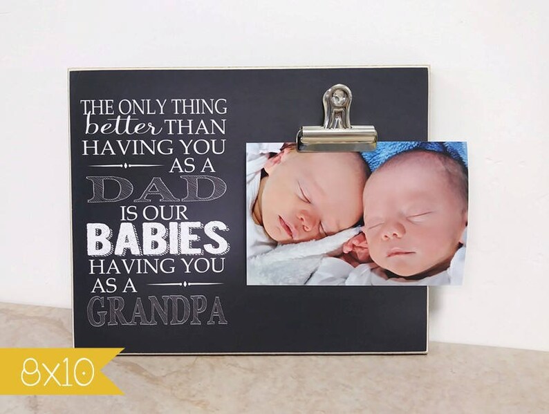 Download Photography Visual Arts Twins Baby Announcement Grandparent Pregnancy Announcement Grandpa Photo Frame Twins Reveal Father S Day Gift For Grandpa