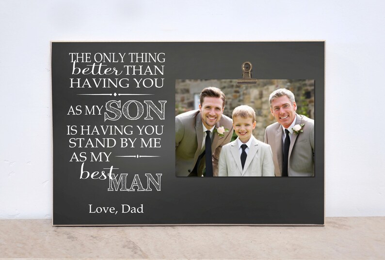 Father Son Best Man Gift Idea Groomsmen Gift Idea Photo Etsy