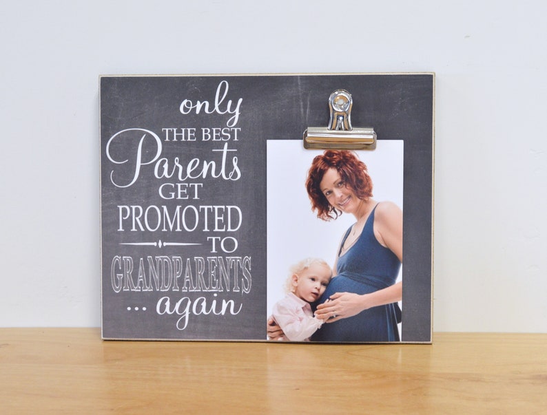 Grandparent Photo Frame Second Pregnancy Pregnancy Reveal to Parents