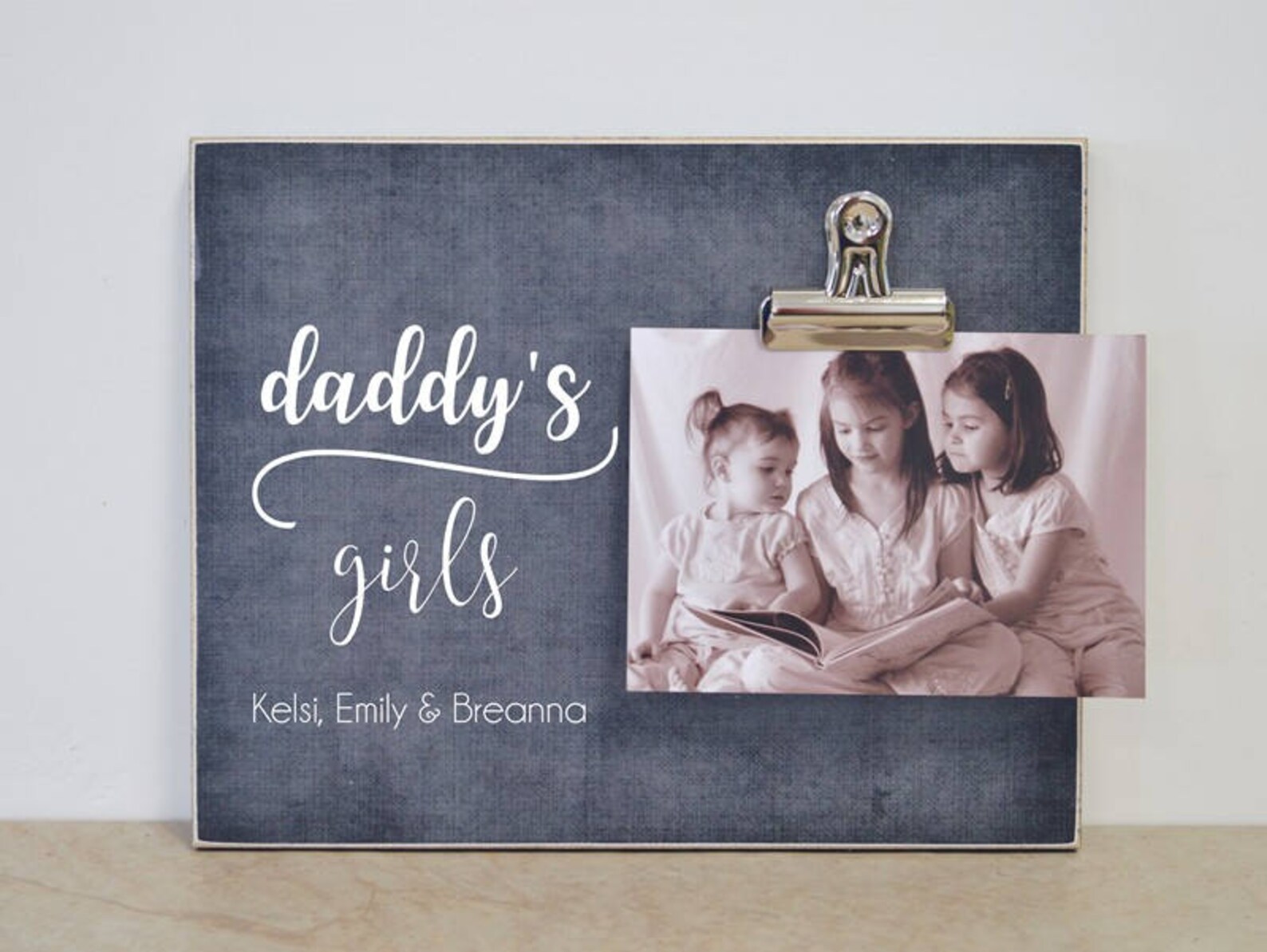 Father Daughter Picture Frame Dad Photo Frame Daddy's Etsy