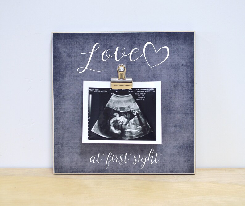 Pregnancy Reveal Photo Frame Baby Announcement Picture Frame Etsy