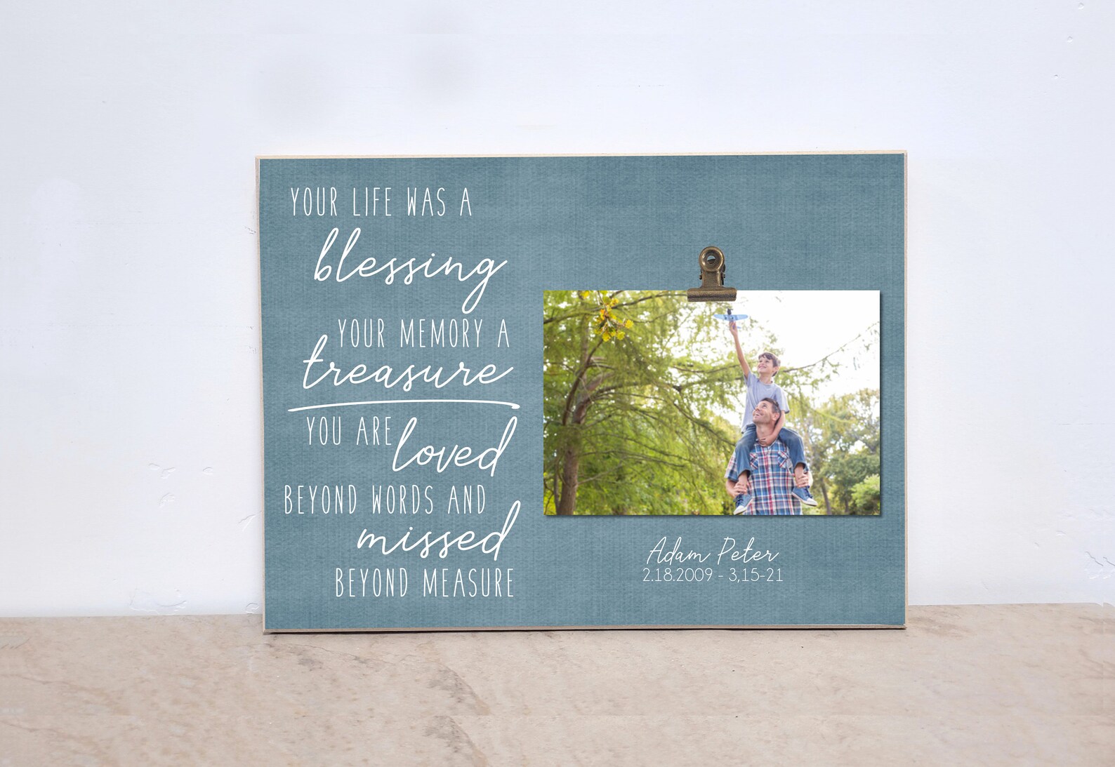 Sympathy Gift Idea Memorial Frame Condolences Gift life Was Etsy