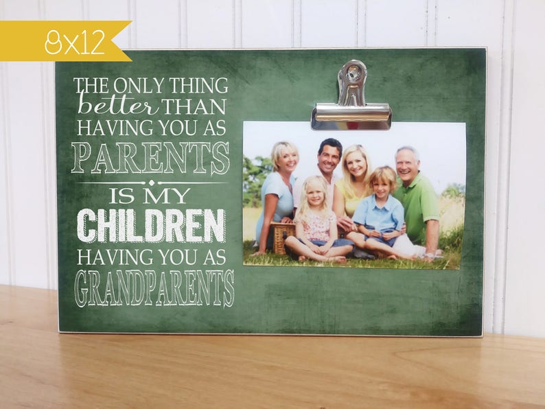 Personalized Gift For Grandparents Custom Picture Frame Only Etsy