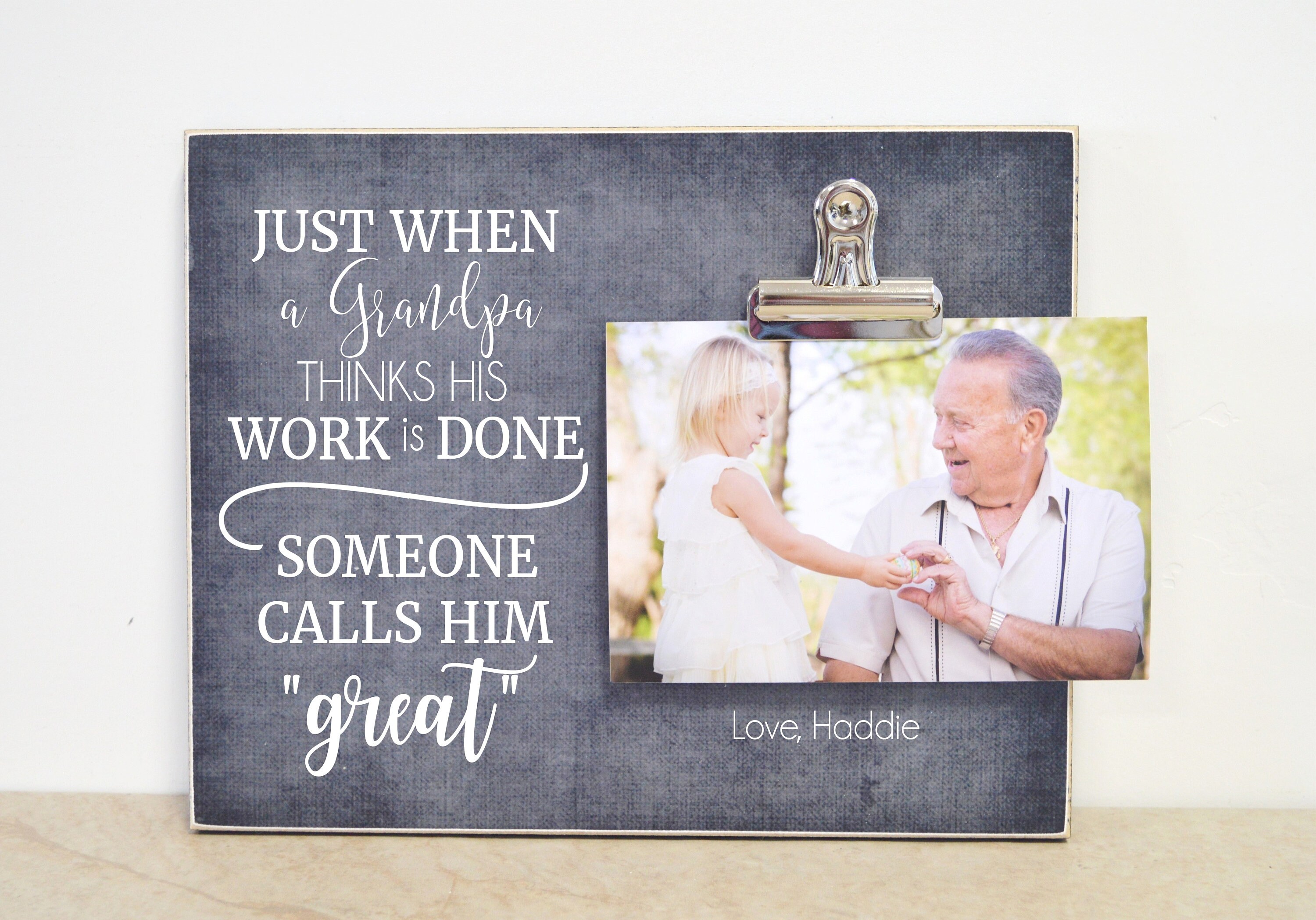 Grandpa Photo Frame Gift For Great Grandpa Birthday Gift Etsy