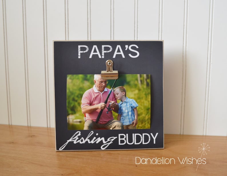 Download Custom Photo Frame Papa S Fishing Buddy Personalized Picture Frame Father S Day Gift For Grandpa Fisherman Frame Gift Idea For Grandpa Frames Photography