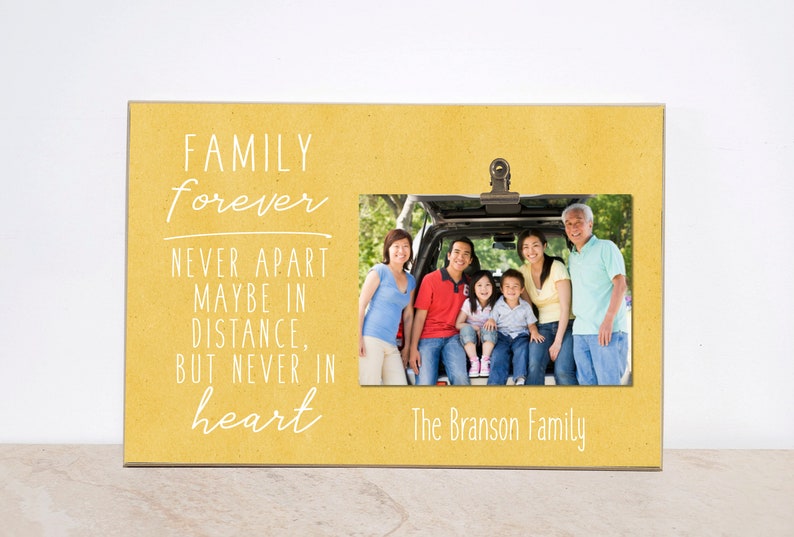 Family Picture Frame Family Gift Frame Moving Away Gift Etsy