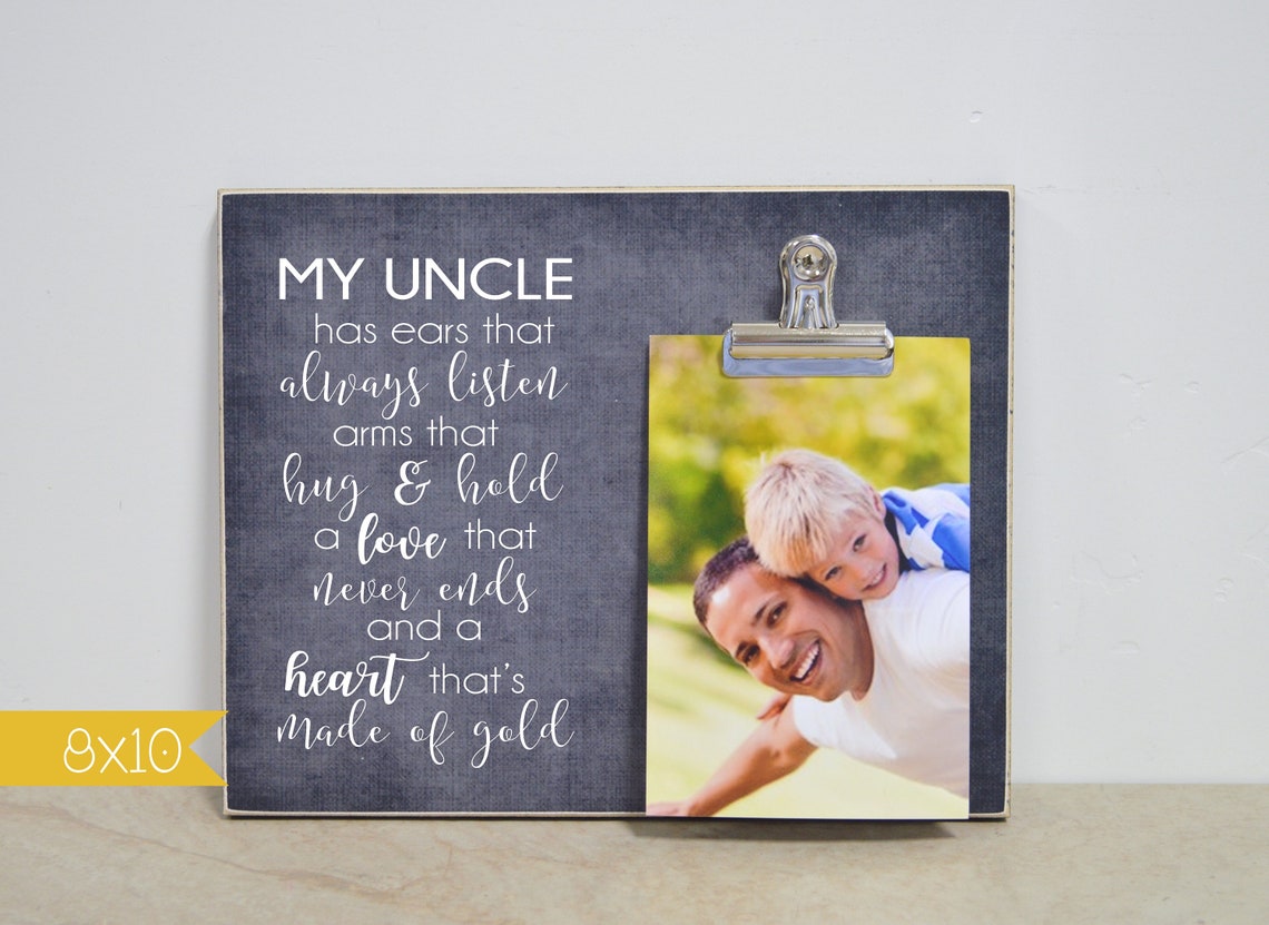 Personalized Uncle Photo Frame Valentines Day Gift for Uncle Etsy