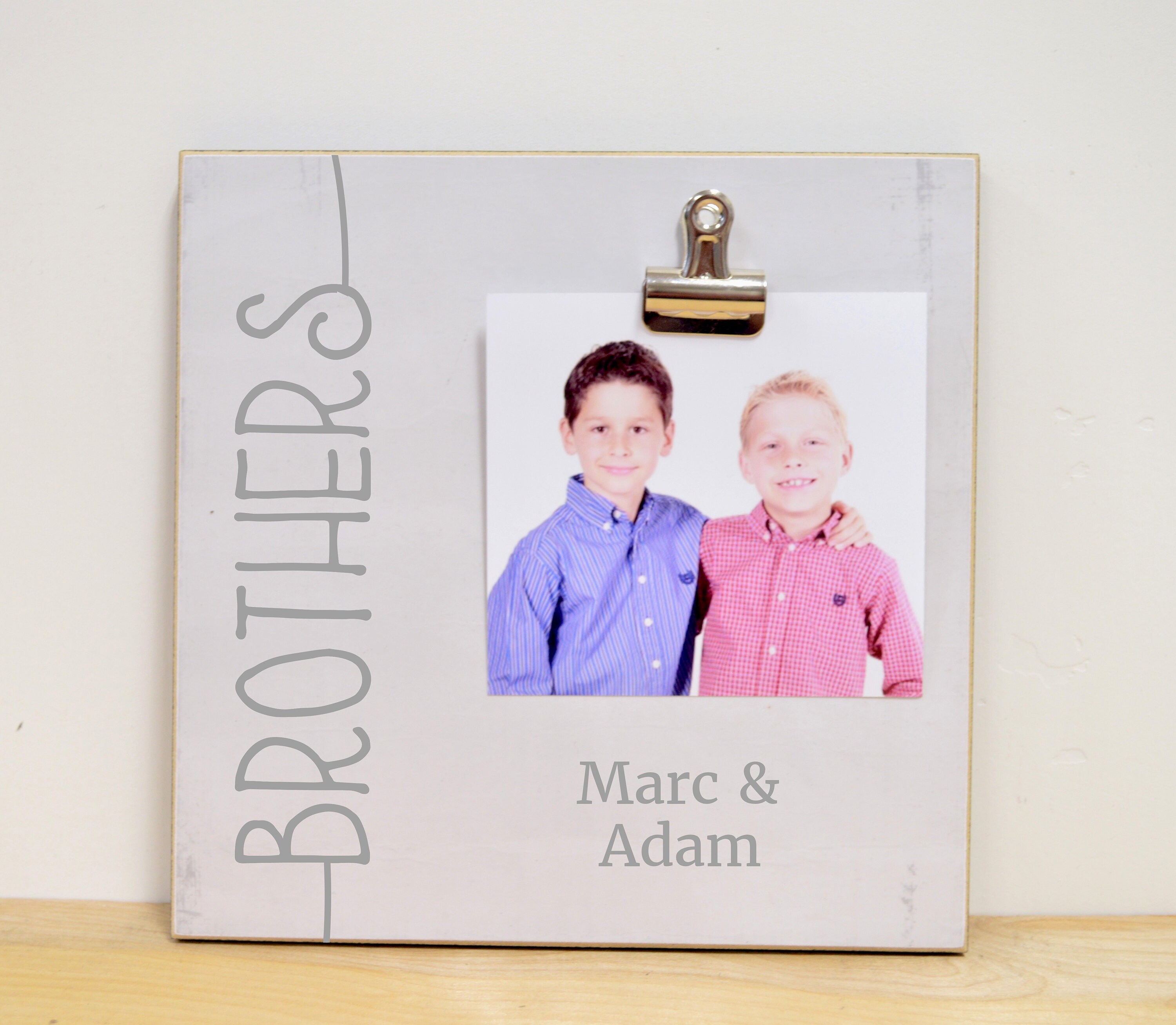 Brothers Photo Frame Personalized Frame Custom Picture Etsy