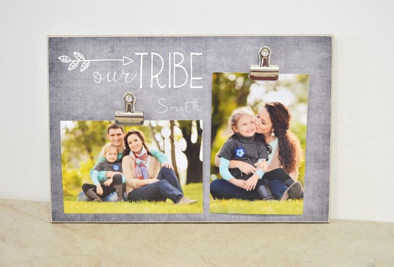 Family Photo Frame Our Tribe Picture Frame Personalized Gift Etsy