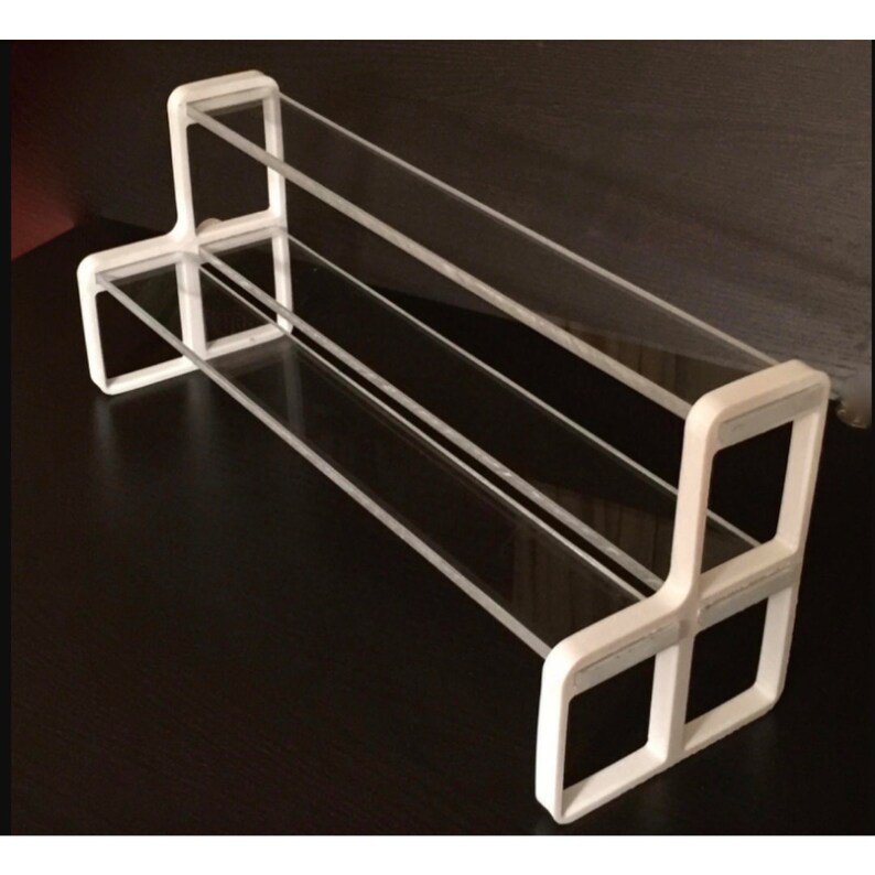 Clear Acrylic 2 tier Shelf w/3 shelves PLX W3 Etsy