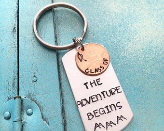 class of 2018 keychains bulk graduation gifts hand stamped etsy