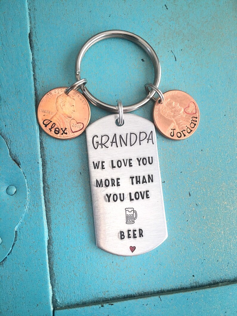 Download Funny Personalized Grandpa Keychain Fathers Day Gift From ...