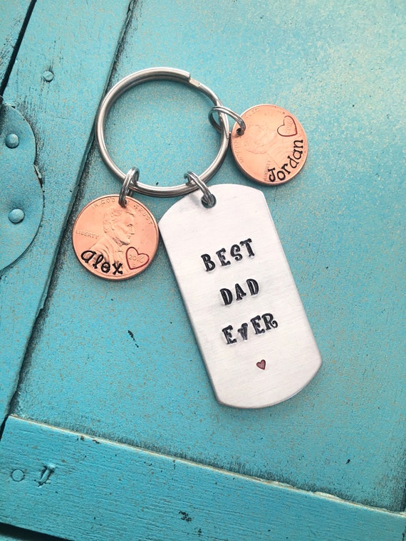 best dad ever keychain