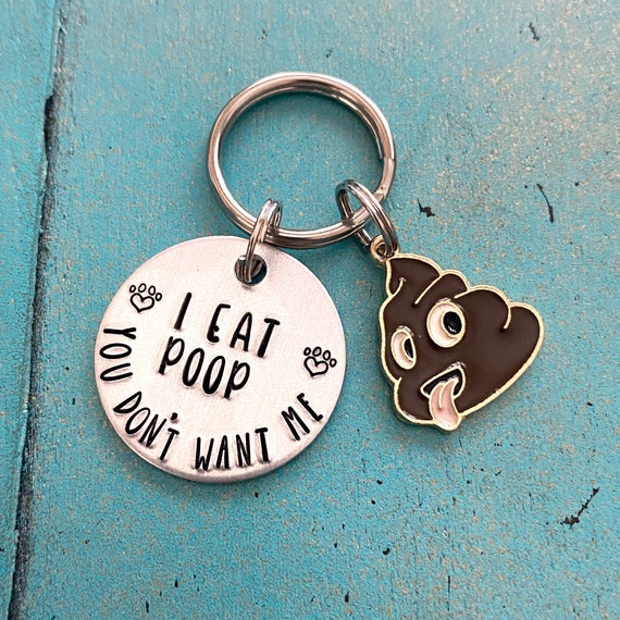 Personalized Poop Pet ID Tag Custom Funny I Eat Poop You Dont Etsy