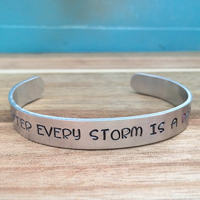 Rainbow Baby Gift Baby Loss Jewelry Rainbow Cuff Bracelet Etsy