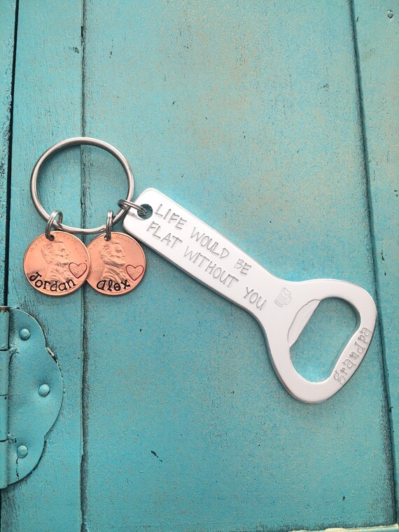Personalised No.1 Bottle Opener Keyring Father/'s Day Birthday Gift For Men Dads