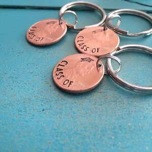 Class Of 2021 Keychains Bulk Graduation Gifts Hand Stamped
