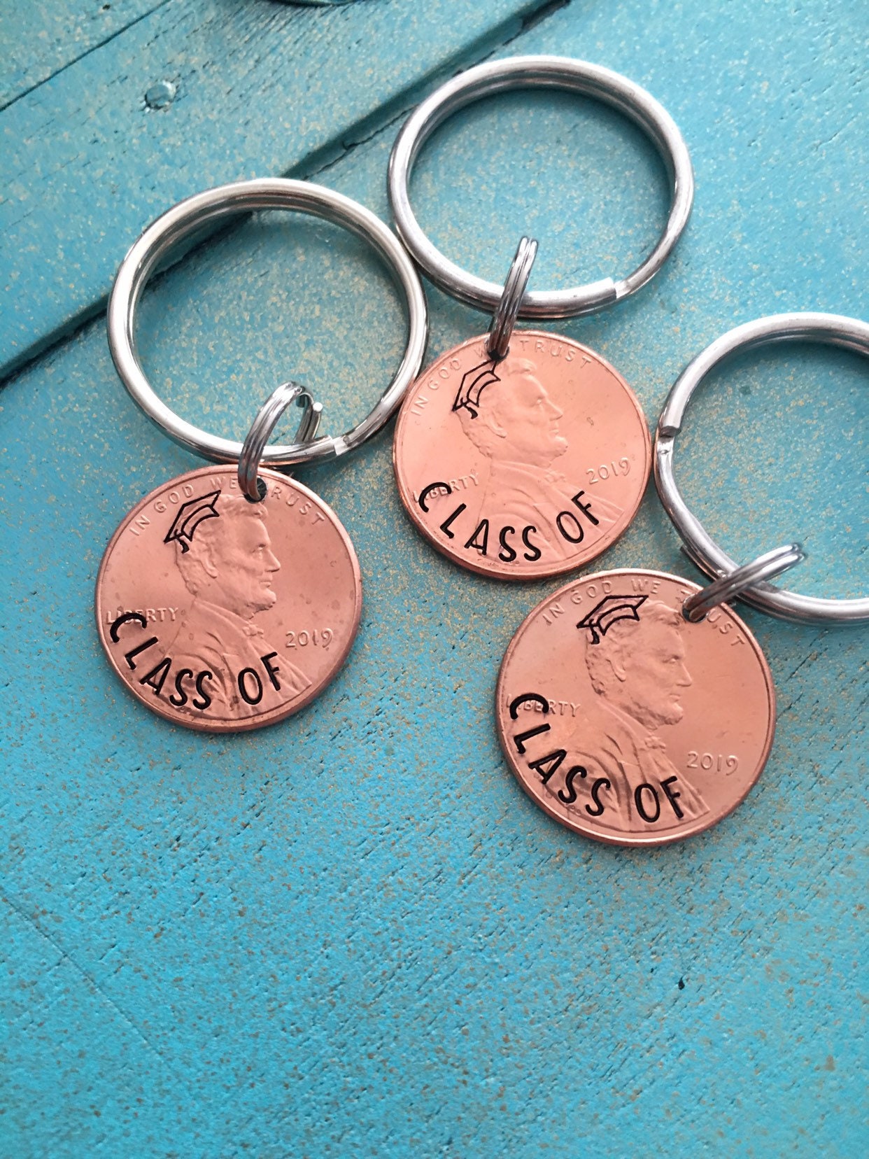 Class Of 2021 Keychains Bulk Graduation Gifts Hand Stamped Etsy