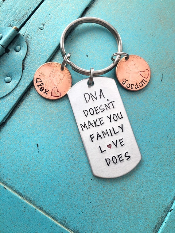 Special Stepdad Glass Top Key Chain Stepfather Personalized Father/'s Day Gift