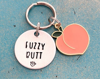 Peach shaped dog tag Clearance