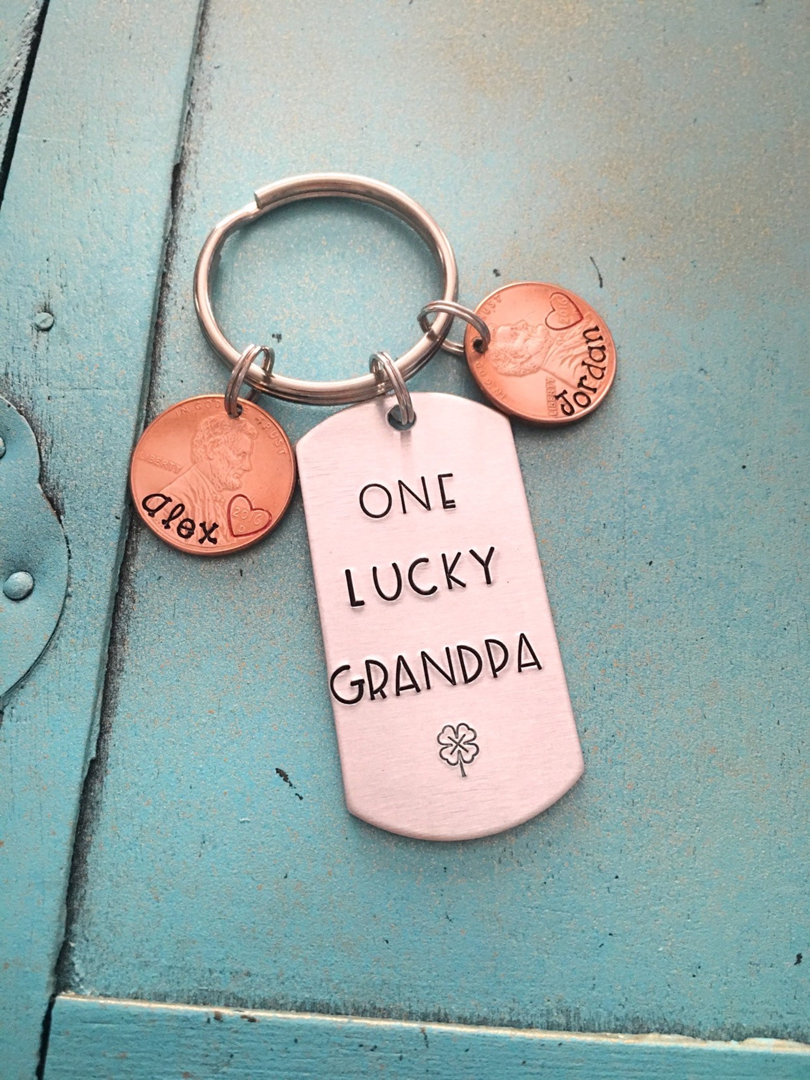 Personalized Grandpa Keychain Christmas Gift for Grandpa Etsy