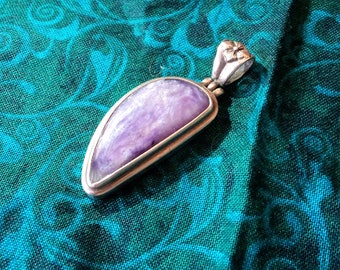 Charoite Silver Pendant