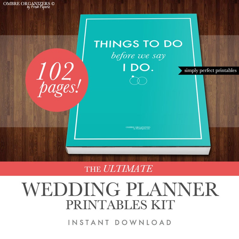 Wedding Planner Kit - PDF Digital Printables 