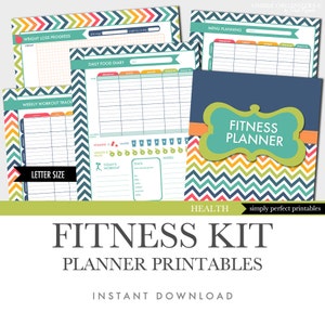 Fitness Tracker Printable, Exercise Planner, Gym Planner, Diet Planner, Weight Loss Planner, Workout Tracker Printable PDF Instant Download