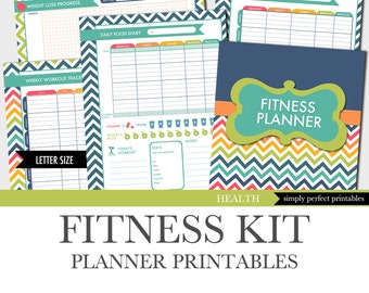 Fitness Tracker Printable, Exercise Planner, Gym Planner, Diet Planner, Weight Loss Planner, Workout Tracker Printable PDF Instant Download