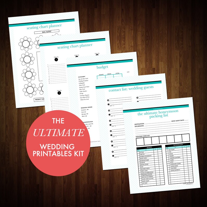 Wedding Planner Kit PDF Digital Printables - Etsy