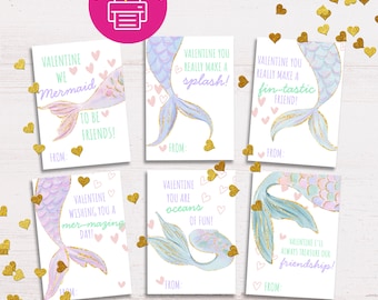 Magical Unicorn Mermaid Narwhal Valentine's Day Cards - 24-Pack For Classroom Sharing, Parties, Kids Gifts With Fun Sayings - View #6