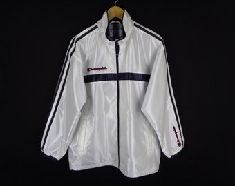 champion windbreaker silver