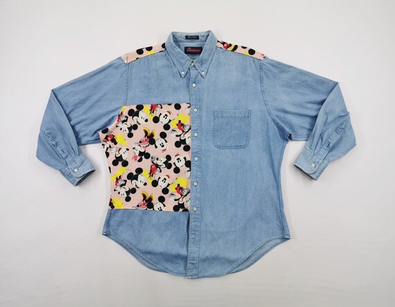Smith Forester Shirt Vintage Mickey Mouse Button S