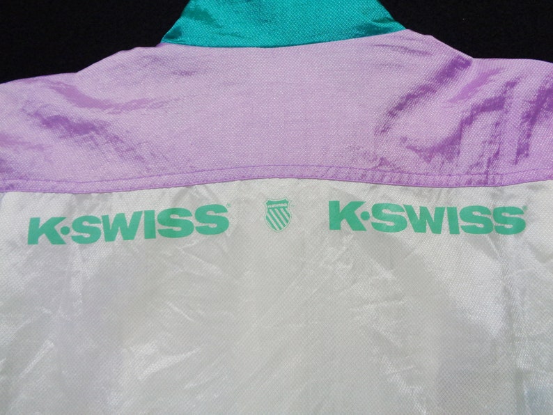 K Swiss Jacket Vintage K-Swiss Windbreaker Vintage 90/'s K-Swiss Made In Japan Color Block Windbreaker Jacket Size L