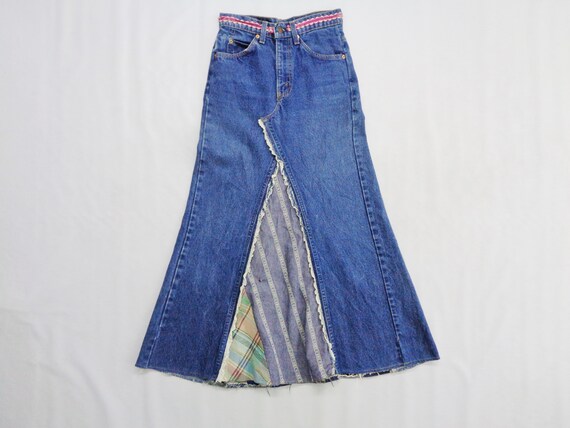 levis denim maxi skirt