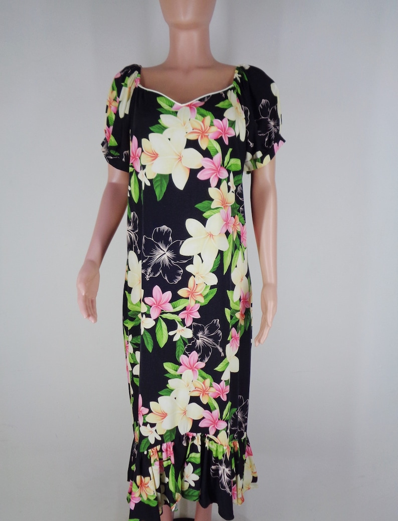 Two Palms Dress Vintage Two Palms Dress Vintage Two Palms Made In Hawaii Women Floral Hawaiian Dress Size Women XL
