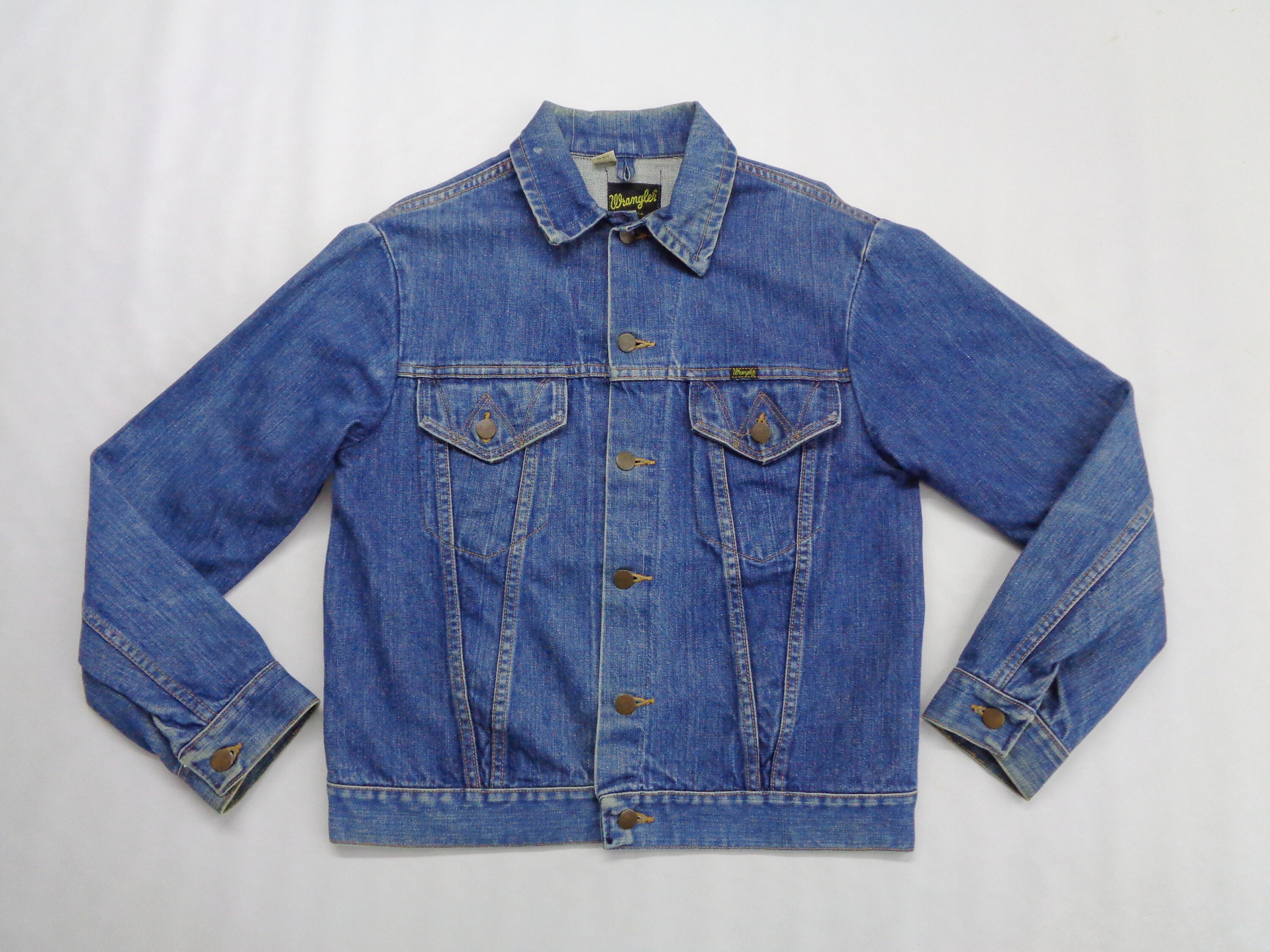 Wrangler Jacket Distressed Vintage Size 40 Wrangler Denim | Etsy