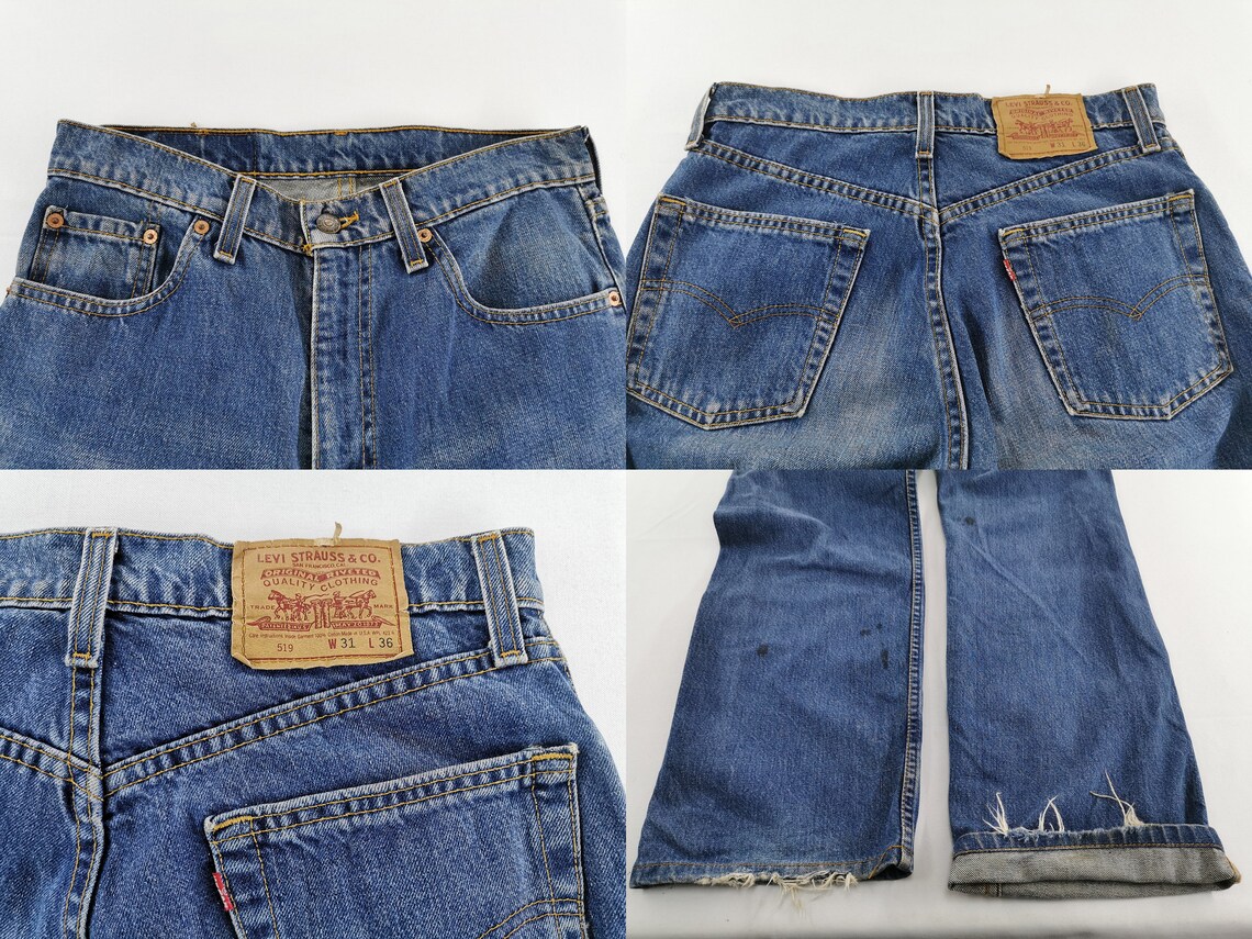 Levis 519 Jeans Distressed Vintage Size 31 Levis 519 Denim | Etsy