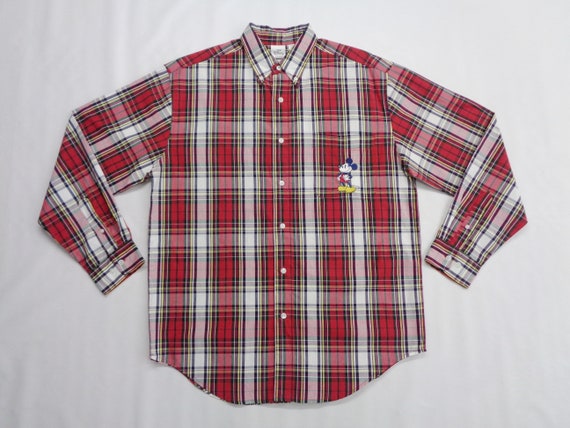 Mickey Mouse Shirt Vintage Mickey Mouse Button Dow