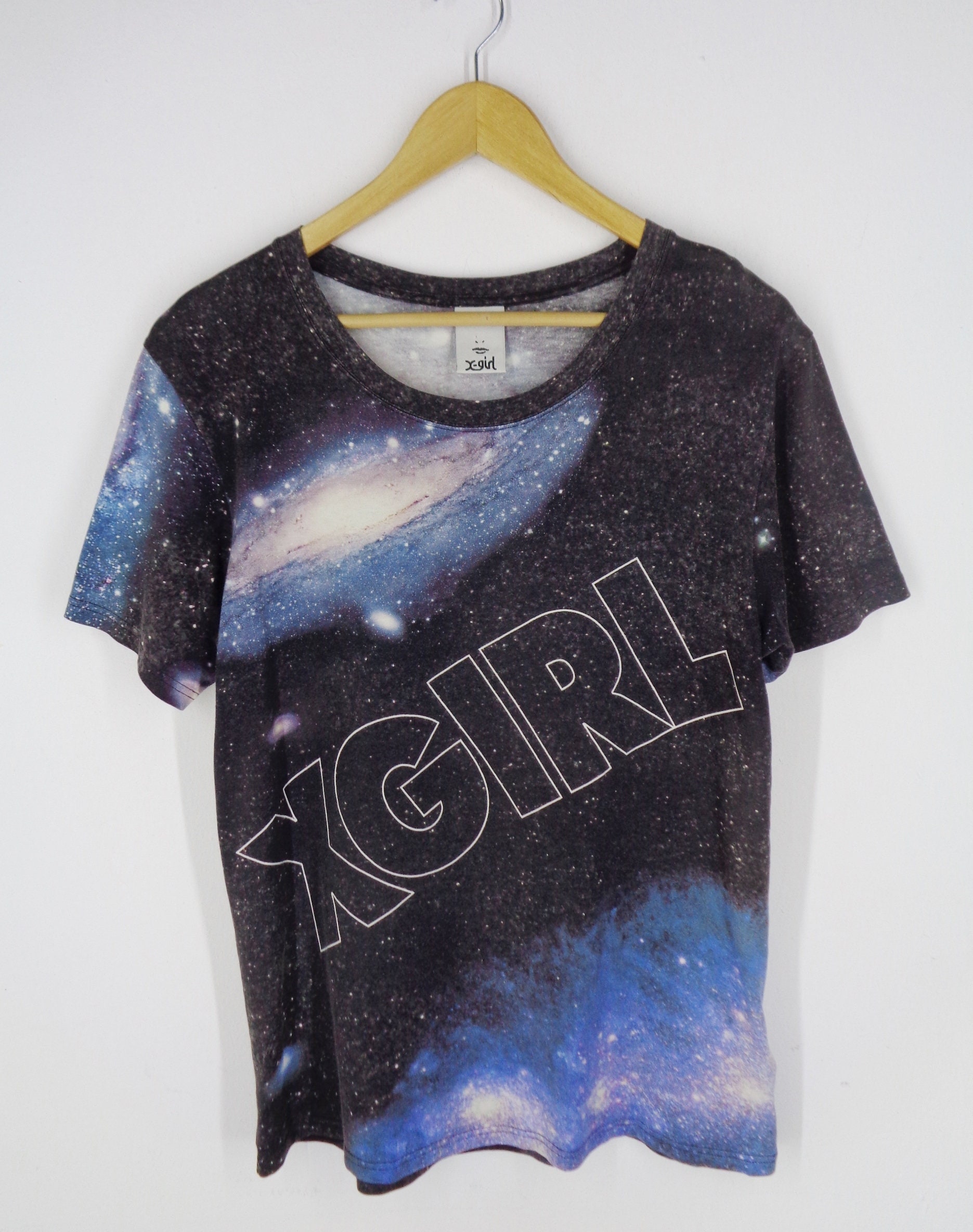 XGirl Shirt One Size XGirl T Shirt XGirl Spell Out Galaxy Etsy
