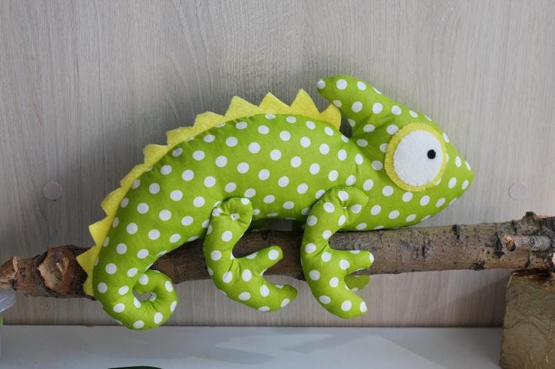 Peluche caméléon - Fait main avec ♥︎