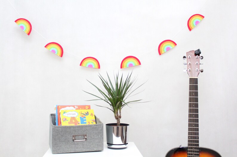 Rainbow Garland Nursery Rainbow Decoration Baby Shower Rainbow Baby