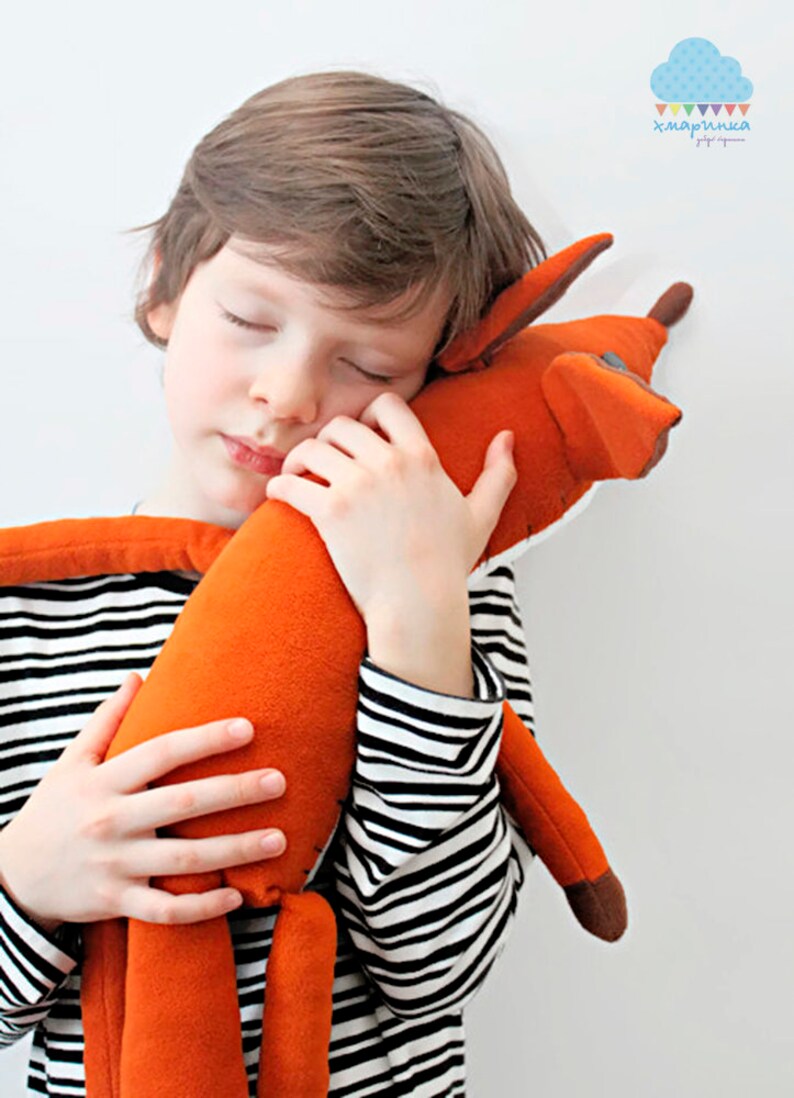 Big FOX plush 29 Fox stuffed animal Fox fleece toy Etsy