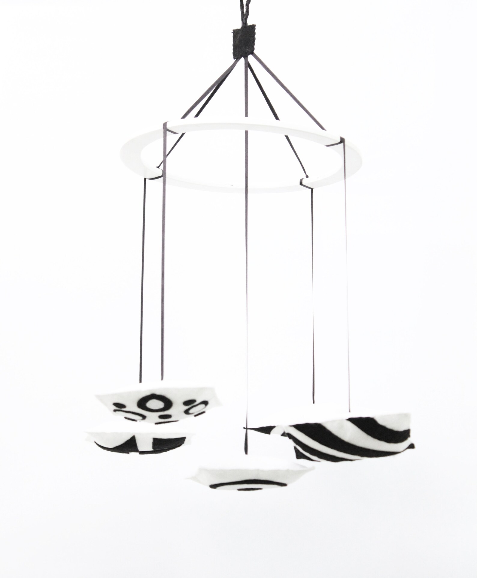 Baby Mobile Black and White Monochrome. First Newborn Toy. Gender