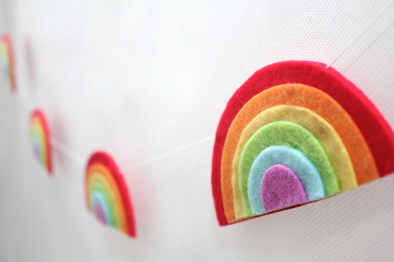 Rainbow Garland Nursery Rainbow Decoration Baby Shower Rainbow Baby