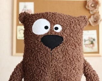 Teddy bear toy as animal themed nursery decoration and baby shower gift. Click for more sizes!
