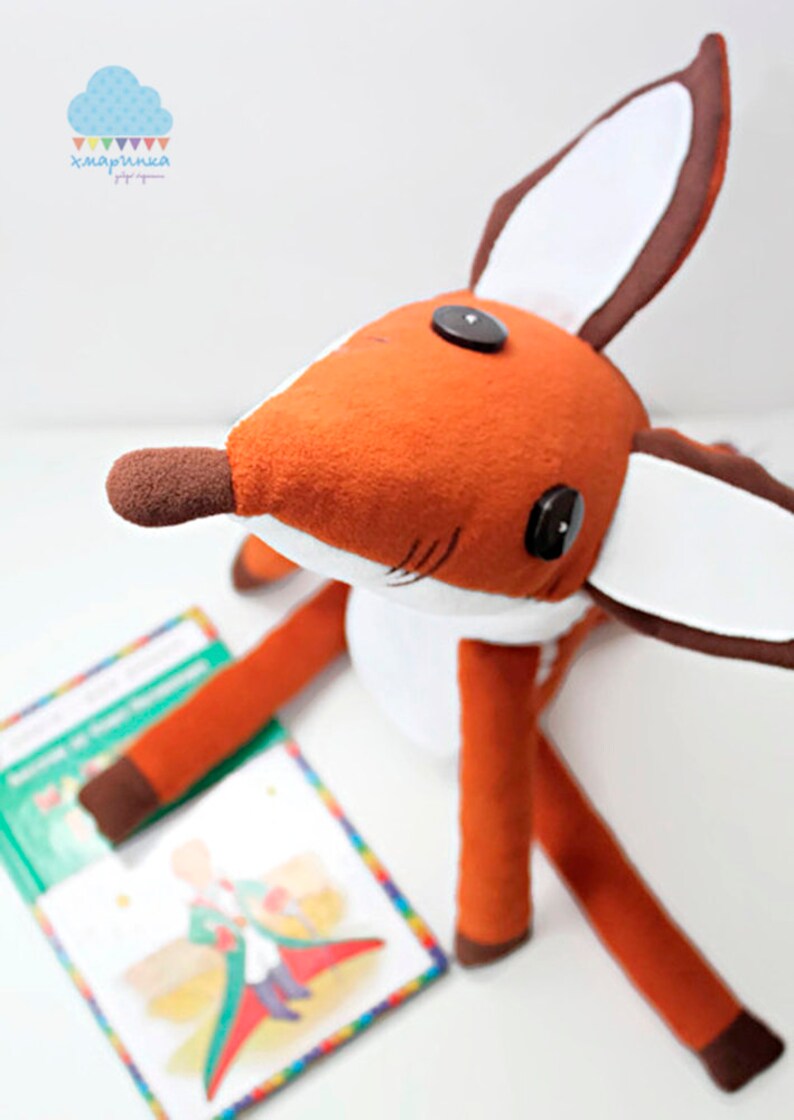 Big FOX plush 29 Fox stuffed animal Fox fleece toy Etsy